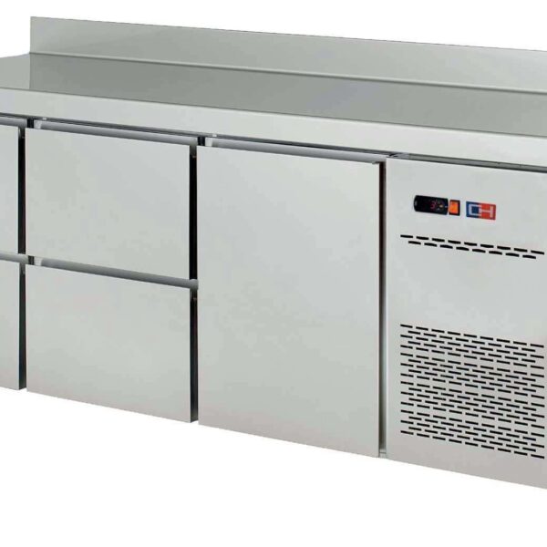 Mesa Snack Refrigerada 4 cajones Fondo 600 de 1492 x600 x850h mm CORDOBA MRCH-150-4