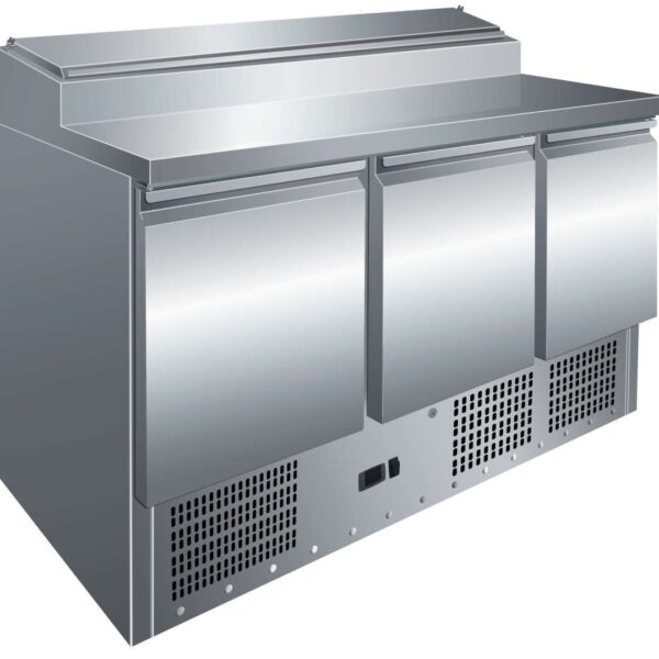 Mesa GN1/1 3 Puertas Preparación Ensaladas de 1365 x700 x1010h mm PEKIN PS300