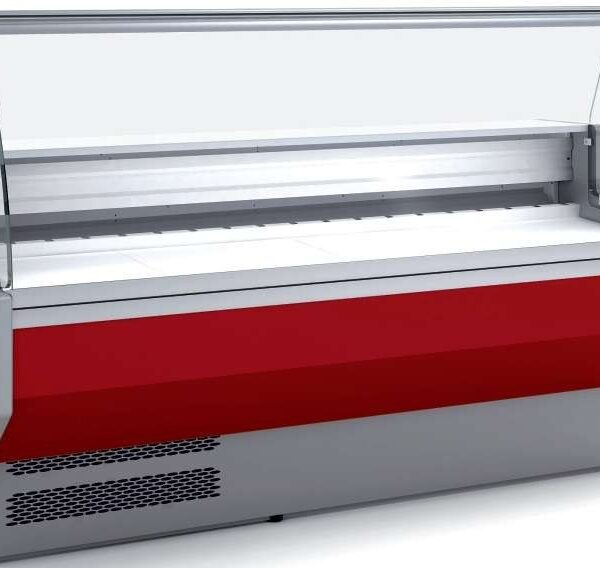 Vitrina Refrigerada Cristal Curvo Fondo 900 dim.1055x940x1235h mm Línea Córdoba VED-9-10-C