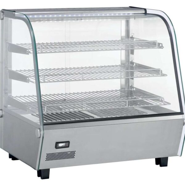 Vitrina caliente sobremostrador 120 litros de 678x568x685h mm Línea Pekín XCR-120L