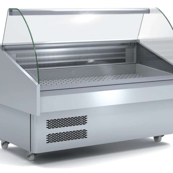 Vitrina Expositora Refrigerada Pescado / Marisco evaporador estático más placa fría dim.1505x915x1185h mm Línea Córdoba EEC-150-CC-EF