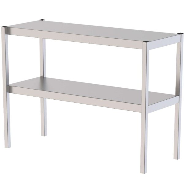 Estante Sobremesa Acero Inoxidable Doble Para Mesas De Trabajo 1300x350x650h mm UTS135130S2
