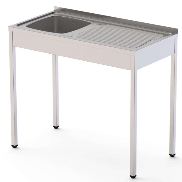 Fregadero Demontado cuba DERECHA + escurridor IZQUIERDA Fondo 500 de 1000x500x850h mm AVEIRO IS1510R10S0