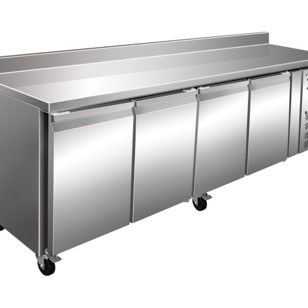 Mesa Refrigerada Snack Acero Inoxidable 4 Puertas 2230x600x960h mm PEKIN SNACK4200TN