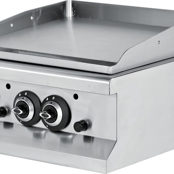 Fry tops a gas sobremesa liso acero rectificado 12 mm 13 kW 600x664x435h mm EMP6IG020 Línea 600 Estambul
