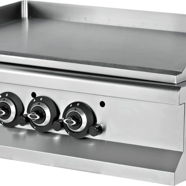 Fry tops a gas sobremesa liso acero rectificado 12 mm 19,5 kW 900x635x285h mm EMP6IG030 Línea 600 Estambul