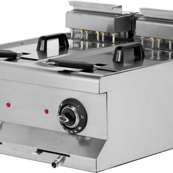 Freidora eléctrica sobremesa 2x10 litros 2x7,2 kW 600x635x285h mm EMP6FE020 Línea 600 Estambul