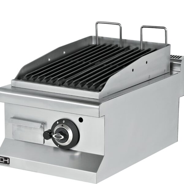 Barbacoa a gas piedra volcánica sobremesa 6,5 kW 400x635x285h mm EMP6LG010 Línea 600 Estambul