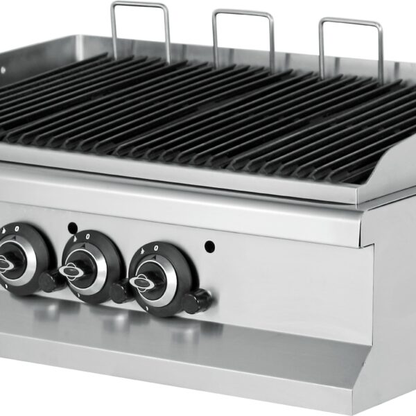 Barbacoa a gas piedra volcánica sobremesa 19,5 kW 900x635x285h mm EMP6LG030 Línea 600 Estambul