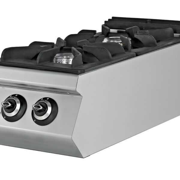 Cocina a Gas Sobremesa 2 fuegos 2 x 7,15 kW 400x730x300h mm EMPPLS7KG010 Línea 700 Estambul