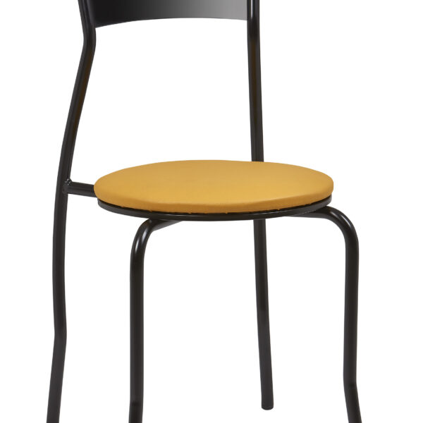 Silla Interior Armazón Plastificado Negro y Asiento Tapizado ASIA TAP