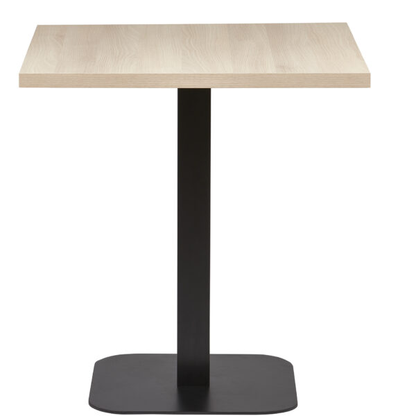 Mesa Interior Armazón Plastificado Negro con Tablero de Melamina Acacia 70x70 cm ROMA ACA