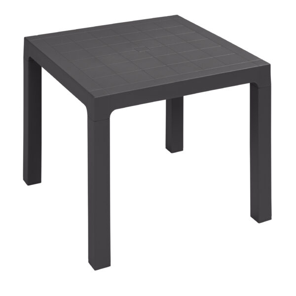 Mesa Terraza de Polipropileno Antracita 70x70 cm TOKIO