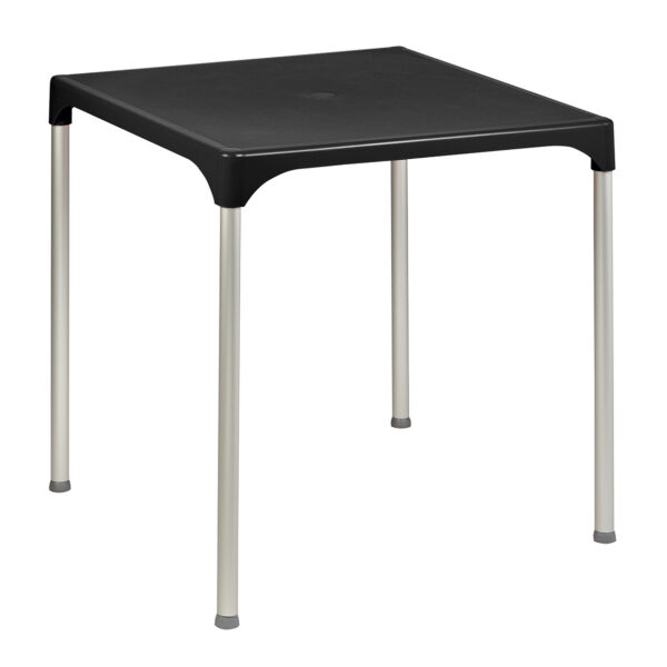 Mesa Terraza de Polipropileno Negro 70x70 cm LISBOA NEG