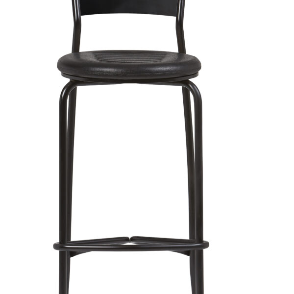 Taburete Armazón Plastificado Negro con Asiento de Espuma Integral FLORIDA ESP