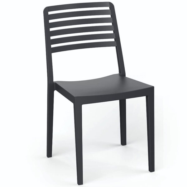 Silla Terraza Polipropileno color Negro ROW 1 NEG