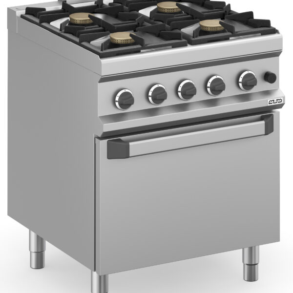 Cocina a gas 4 fuegos 4x7 Kw con Horno a Gas MFB77FGXL MAGISTRA PLUS 700
