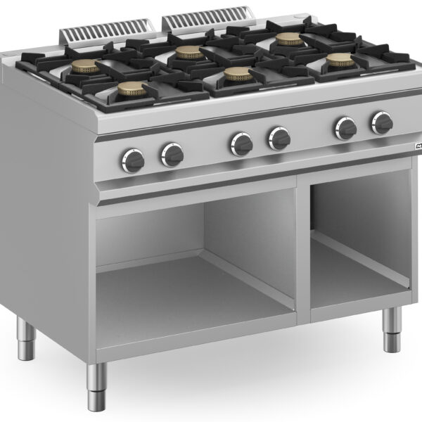 Cocina a gas 4 fuegos 6x5,5 Kw con Mueble MFB711AXS MAGISTRA PLUS 700