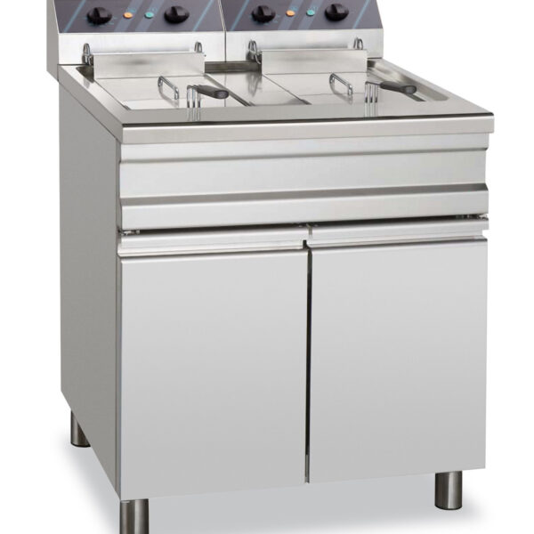 Freidora Eléctrica 20+20 Litros 12+12 kW Trifásica con Mueble EF25+25S STAND ALONE